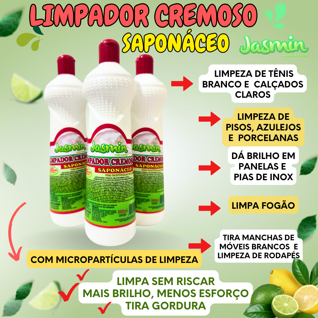 Limpador Cremoso Saponáceo Jasmin 500ml