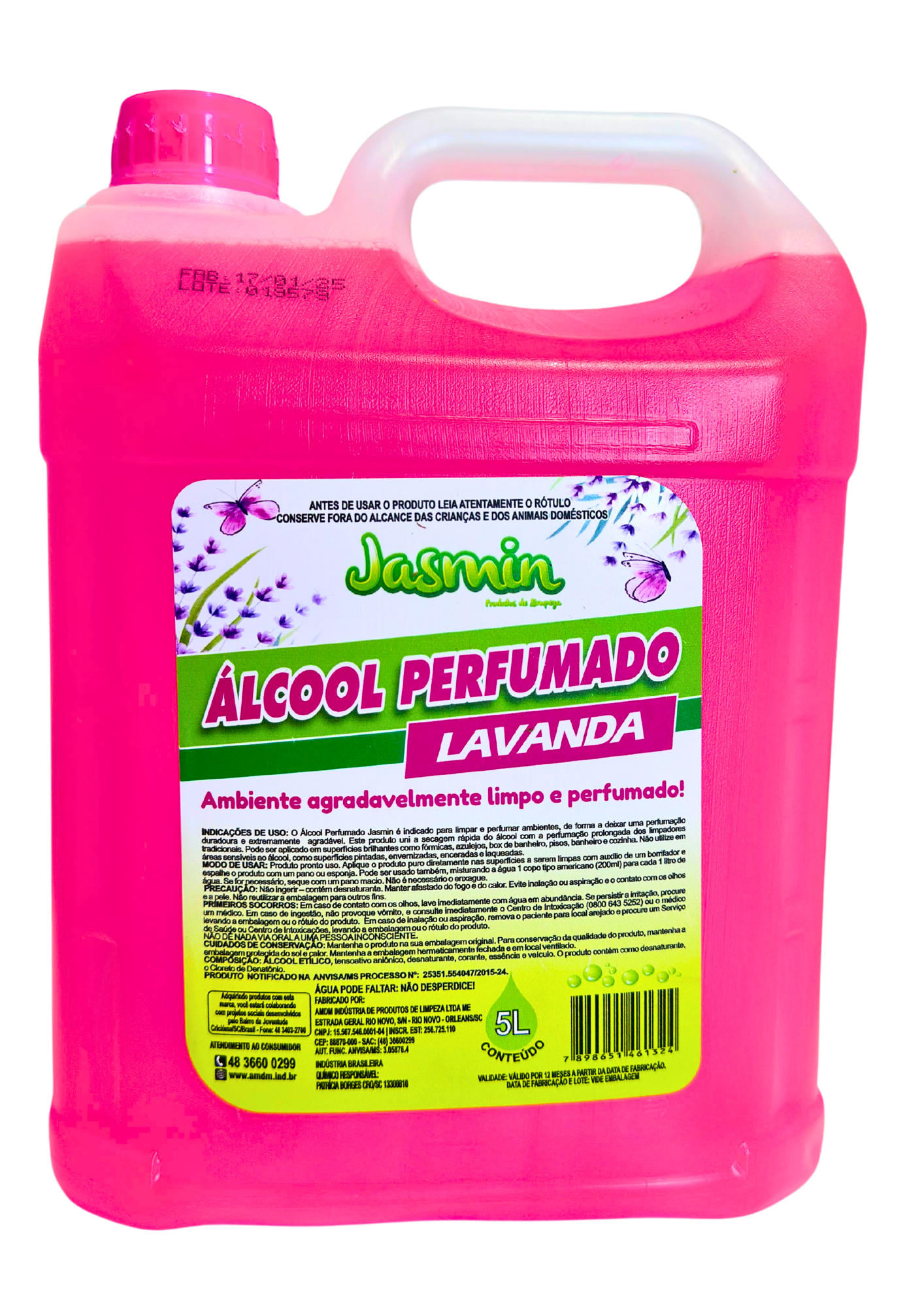 Álcool Perfumado Jasmin Lavanda 5LT