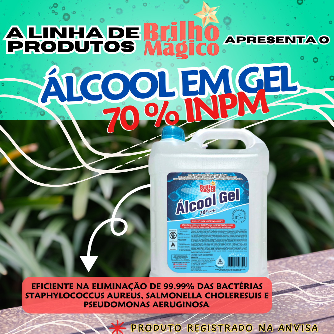 Álcool em Gel 70º INPM Brilho Mágico 5LT