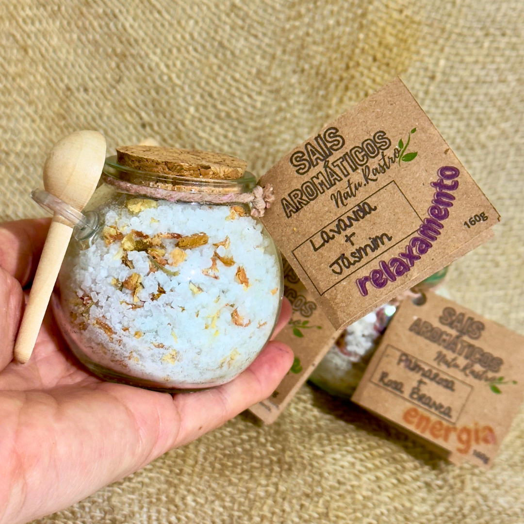 Sal de Banho Lavanda e Jasmim Natu.Rastro...