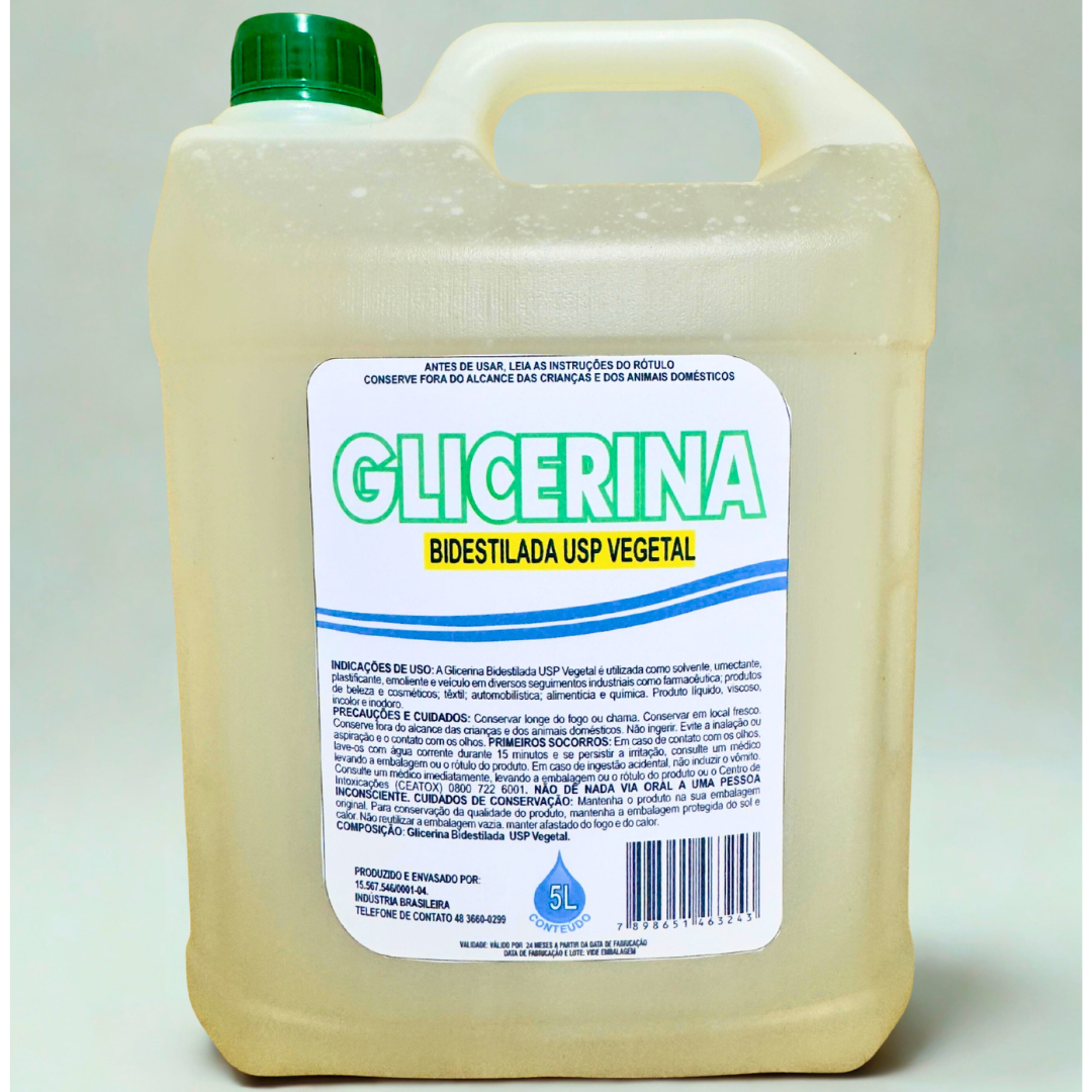 Glicerina Bidestilada USP Vegetal 5L