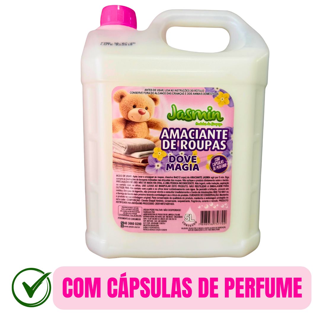 Amaciante de Roupas Jasmin Dove Magia com...