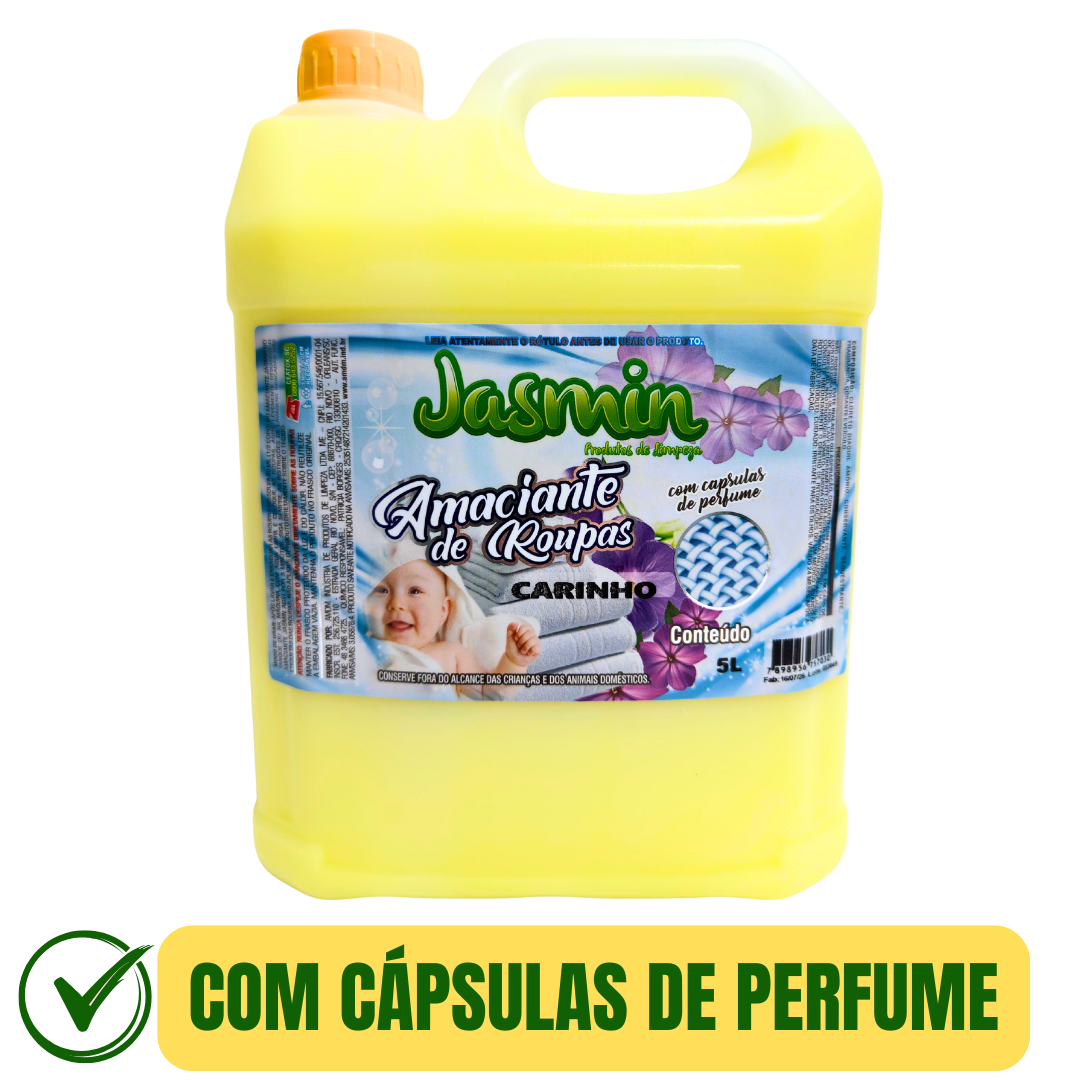 Amaciante de Roupas Jasmin Carinho com cá...