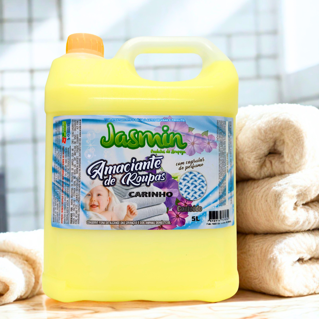 Amaciante de Roupas Jasmin Carinho com cá...