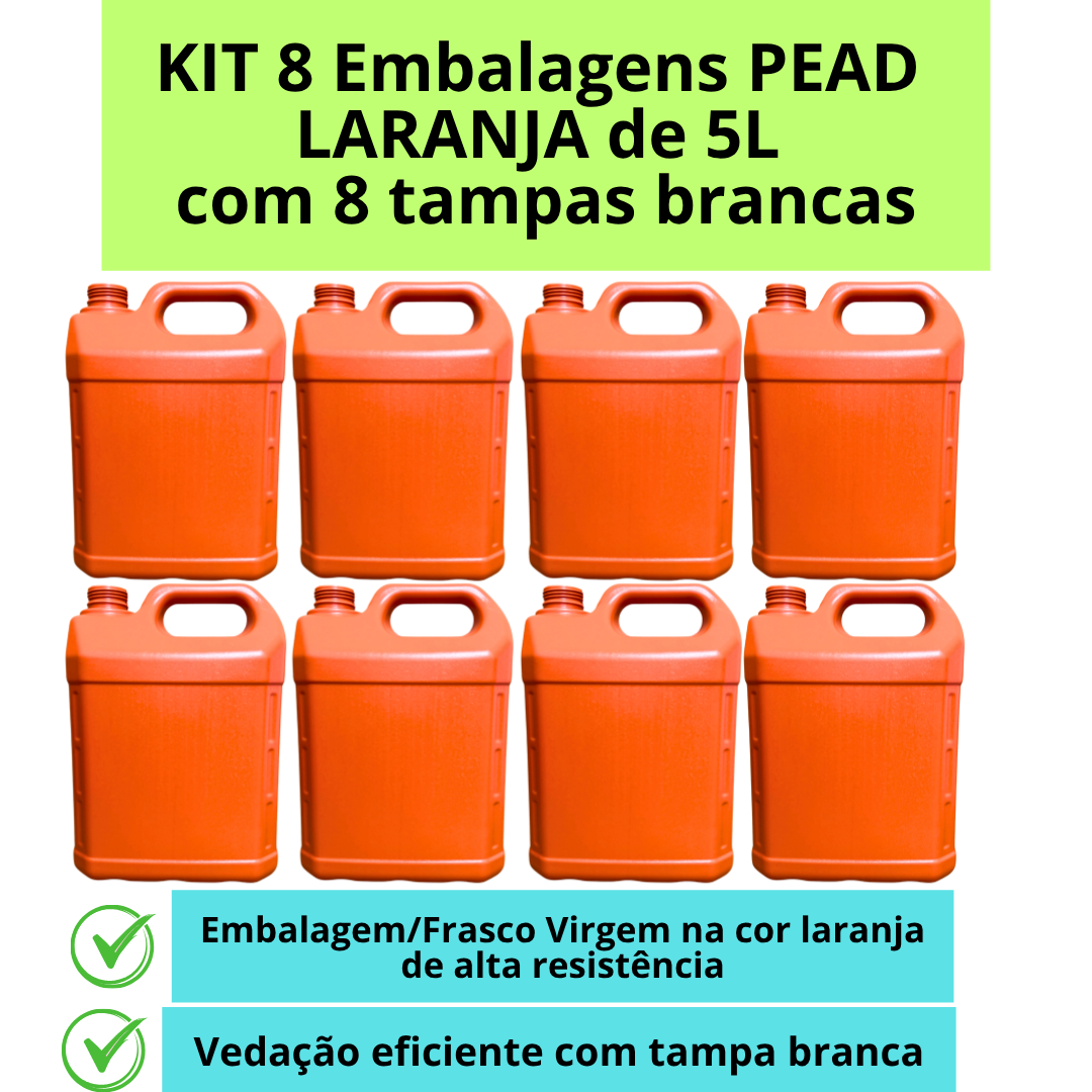 Kit 08 Embalagens Bombona Galão 5L - LAR ...