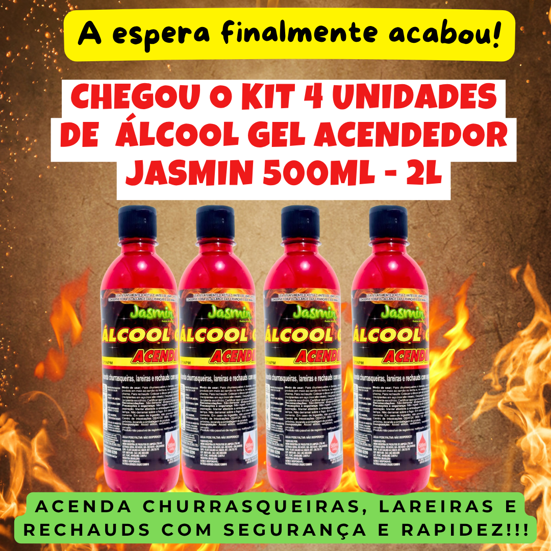 Kit Gel Acendedor 2L (4x500ML) Churrasqu ...