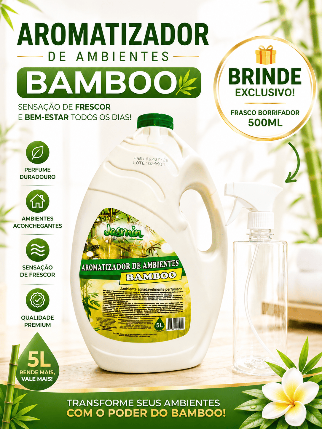 Aromatizador de Bamboo para Ambientes, Au...