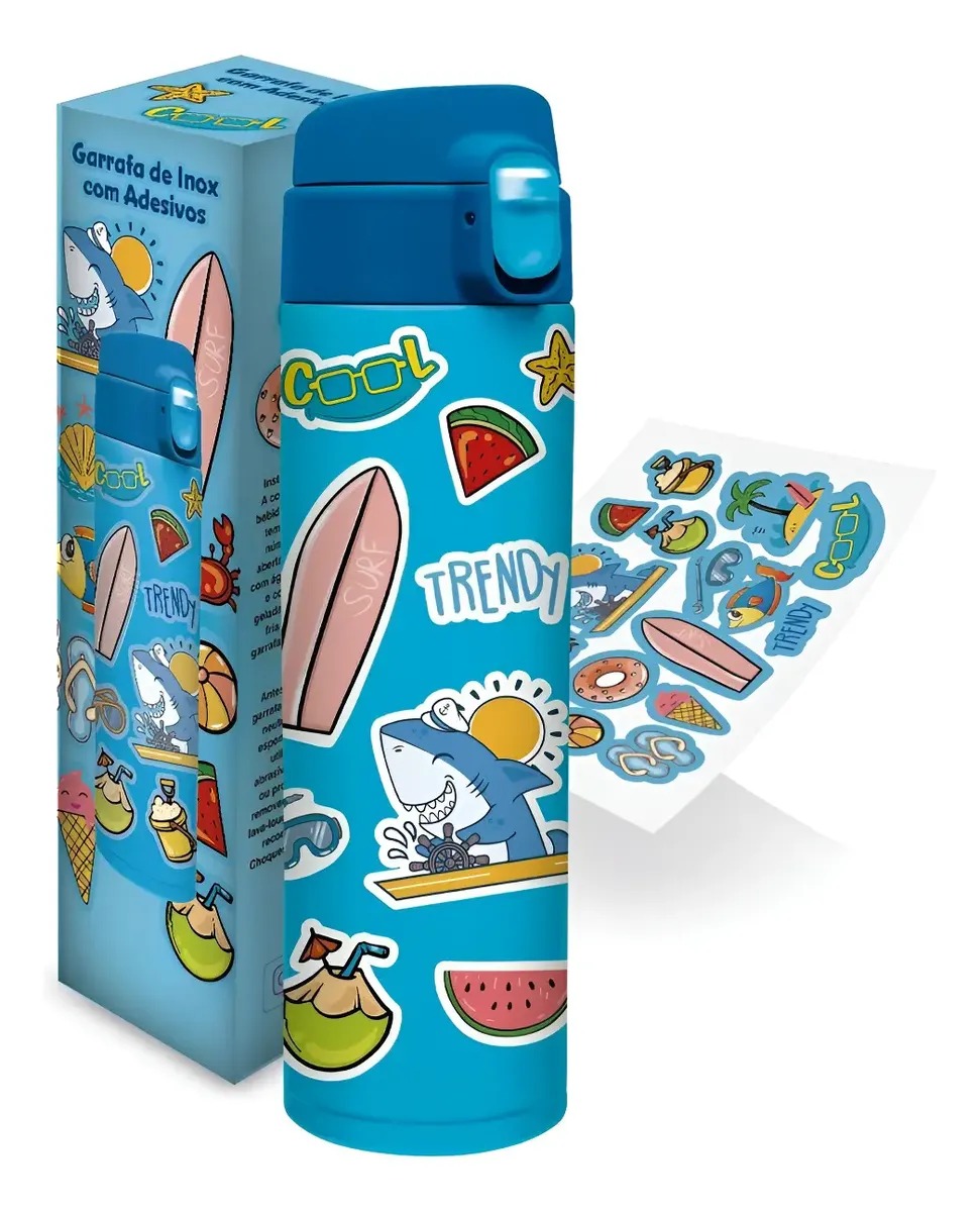 Garrafa Infantil Termica 420ml Adesivo Ba...