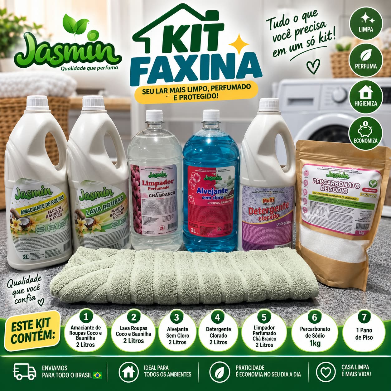 KIT FAXINA CASA - LAVANDEIRA/ PISO